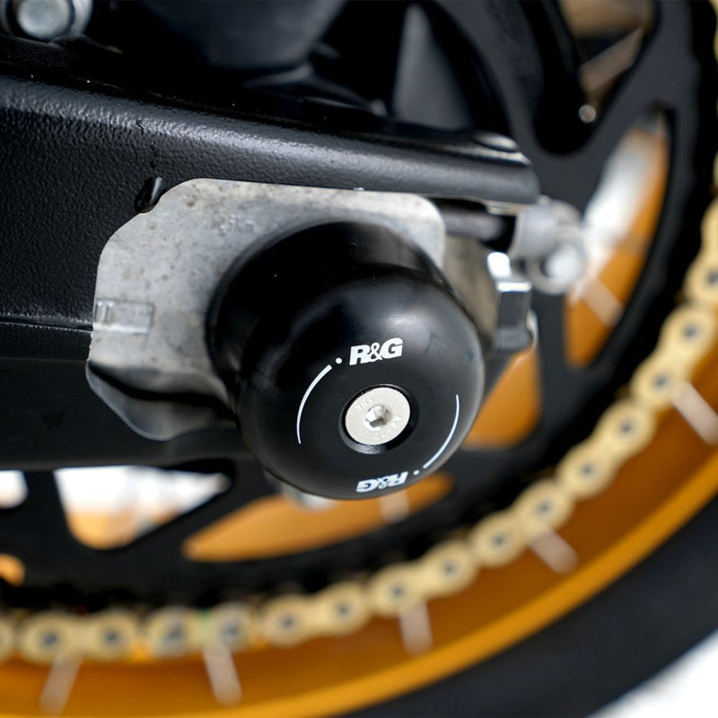 Load image into Gallery viewer, R&G Racing Black Swingarm Protectors For 2018-2024 BMW F700GS