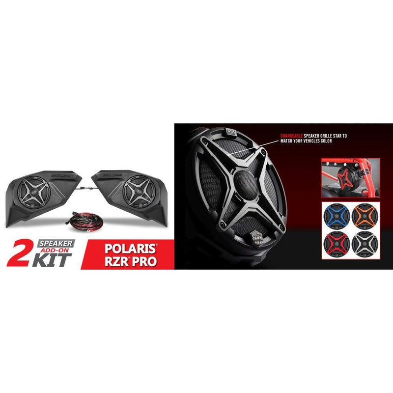 Load image into Gallery viewer, SSV Works Rear 6.5" Add On Speaker Pods With Grey Grills For Polaris RZR Pro 20-22