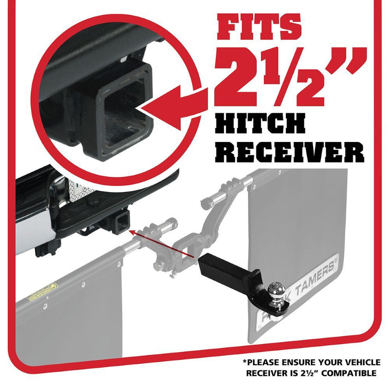 Load image into Gallery viewer, Rock Tamers Mud Flap System for 2-1/2 Inch Receiver Ball Mount