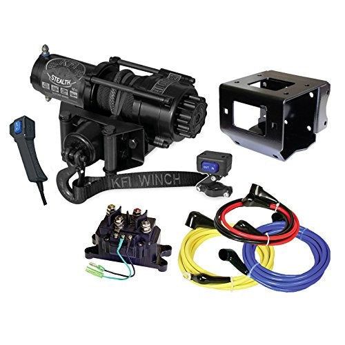 Load image into Gallery viewer, 3500 lb KFI Assault Winch Combo Synthetic Polaris Scrambler 850 1000 2013-2018