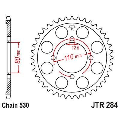 Load image into Gallery viewer, JT Sprockets Rear Steel Sprocket 48 Tooth 48T 530 Chain JTR284.48