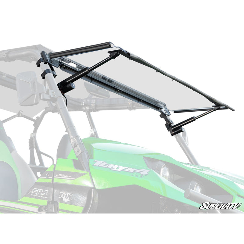 Load image into Gallery viewer, SuperATV Kawasaki Teryx MaxDrive Power Flip Windshield PFWS-K-TRX4-70