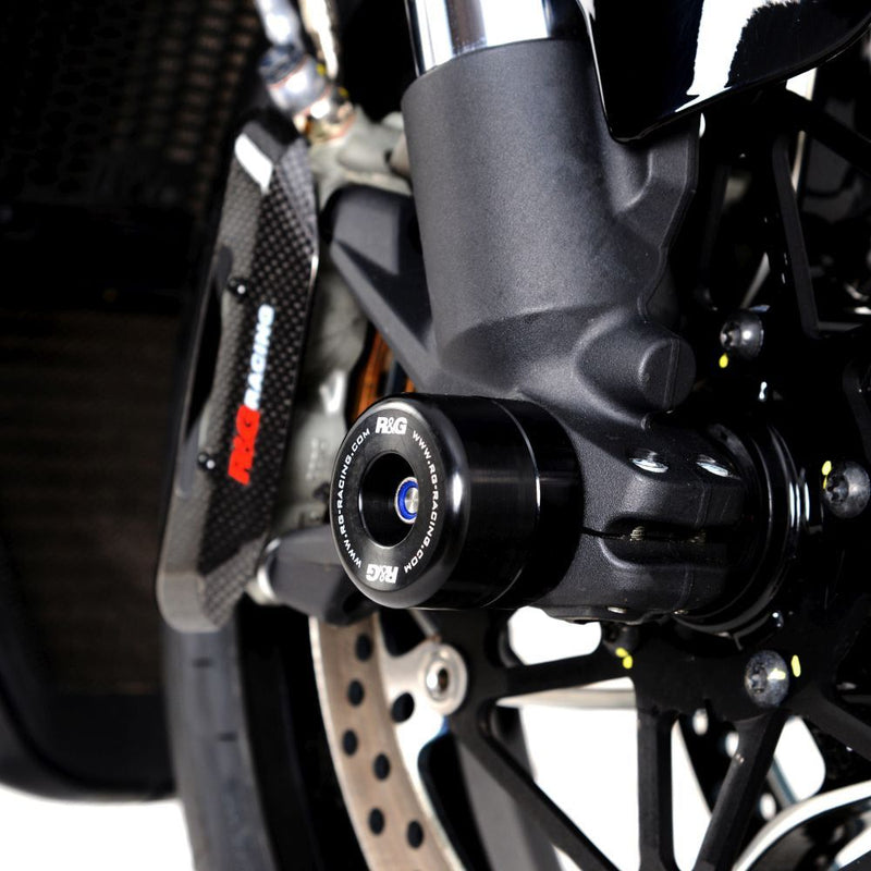 Load image into Gallery viewer, R&G Racing Black Fork Protectors For 2023-2024 Ducati Diavel V4 FP0276BK