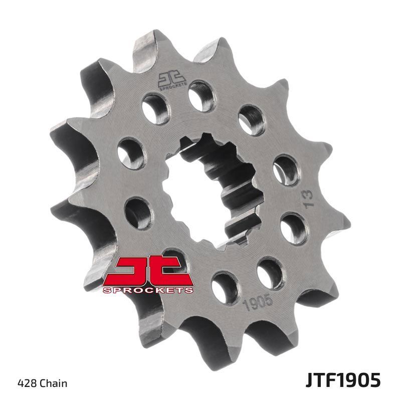 Load image into Gallery viewer, JT Sprockets Front Steel Countershaft Sprocket 13 Tooth 13T 428 Chain