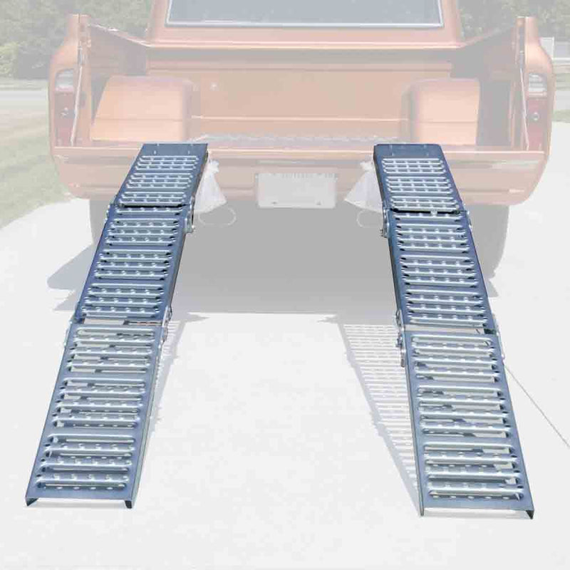 Load image into Gallery viewer, Loading Ramps - 6 Foot Steel, Tri-Folding, Arched, 1000 lbs. Capacity - Pair