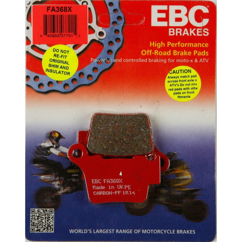 Load image into Gallery viewer, EBC 1 Pair Performance X-Series Carbon Brake Pads MPN FA368X