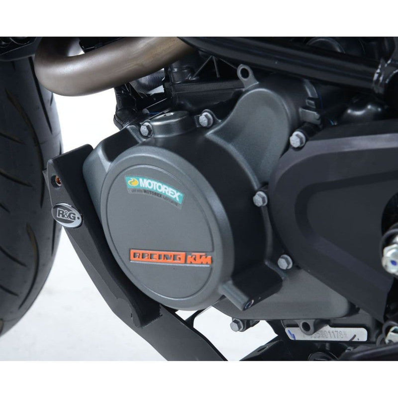 Load image into Gallery viewer, R&G Racing Black Engine Case Sliders LHS For 2021-2023 Husqvarna 125 Svartpilen