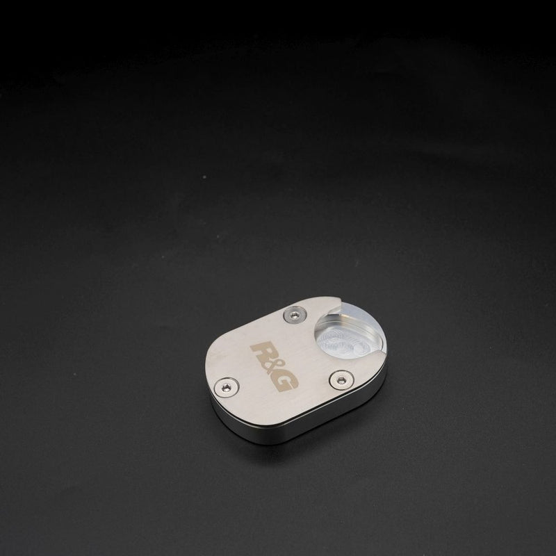 Load image into Gallery viewer, R&G Racing Silver Kickstand Shoe For 2024-2025 Aprilia RS457