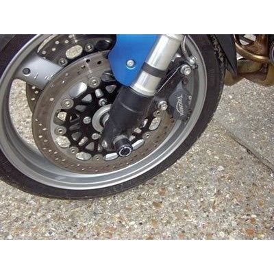Load image into Gallery viewer, R&G Racing Black Fork Protectors For 2001-2004 Triumph Speed Triple FP0045BK