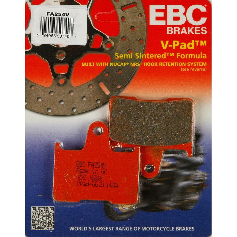 Load image into Gallery viewer, EBC 1 Pair V-Pad Semi-Sintered Touring Brake Pads MPN FA254V