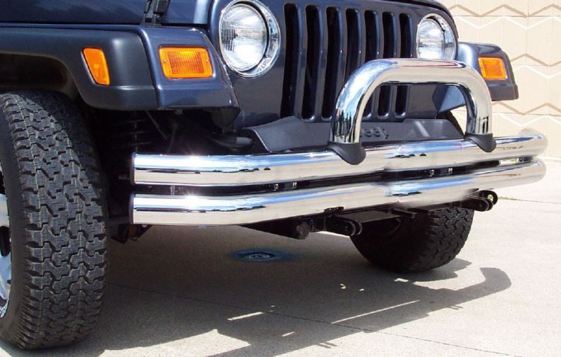 Load image into Gallery viewer, Blue Ox Ascent Tow Bar (7,500 lbs. tow cap.) & Baseplate Combo fits 1998-2006 Jeep Wrangler (Also fits models that have a "Rugged Ridge Double Tube Bumper", bumper not included)