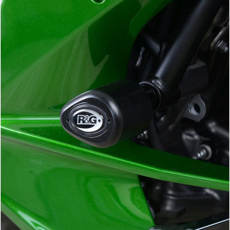 Load image into Gallery viewer, R&G Racing Black Aero Style Crash Protection Bobbins For 2018-2022 Kawasaki Ninja H2 SX SE ZX1000