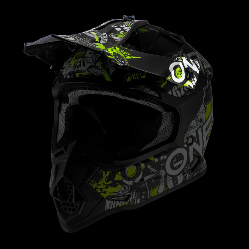 Load image into Gallery viewer, Oneal 2 SRS Attack Black / Neon Helmet Visor Youth - 0200-470