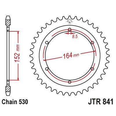 Load image into Gallery viewer, JT Sprockets Rear Steel Sprocket 42 Tooth 42T 530 Chain For Yamaha XT500 530 Chain Conversion 1978 JTR841.42