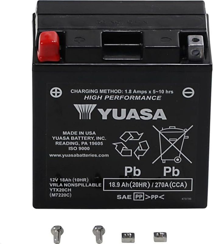 Load image into Gallery viewer, Yuasa Maintenance Free YTX20CH 12 Volt Battery YUAM7220C
