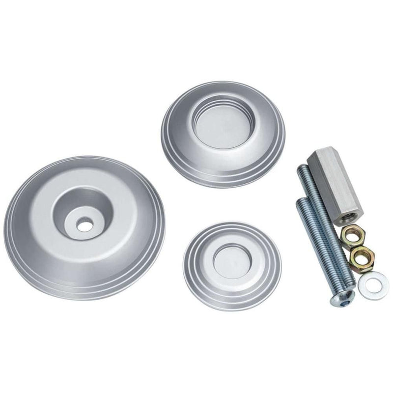 Load image into Gallery viewer, Kuryakyn Lodestar Silver Rear Axle Sliders 3808