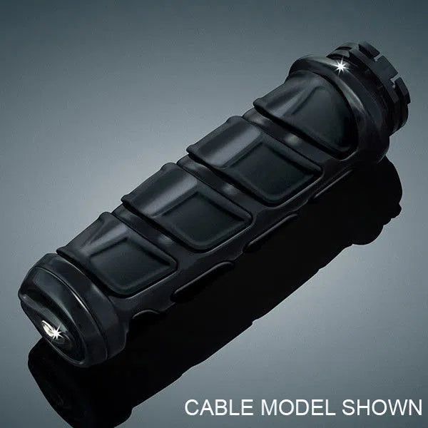 Load image into Gallery viewer, Kuryakyn Black Kinetic Hand Grips Electronic Fly By Wire Touring Softail TBW