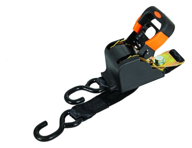 Load image into Gallery viewer, 10 Foot Heavy Duty Spring Retractable Ratchet Tie Down - 1,000 lb. Working Load Limit (sold per each)