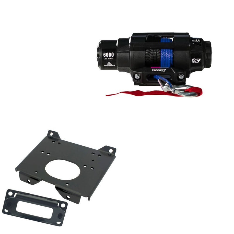 Load image into Gallery viewer, Viper 6000lbs V3 Winch Blue Rope With Mount For Polaris RZR S 1000 2016-2022