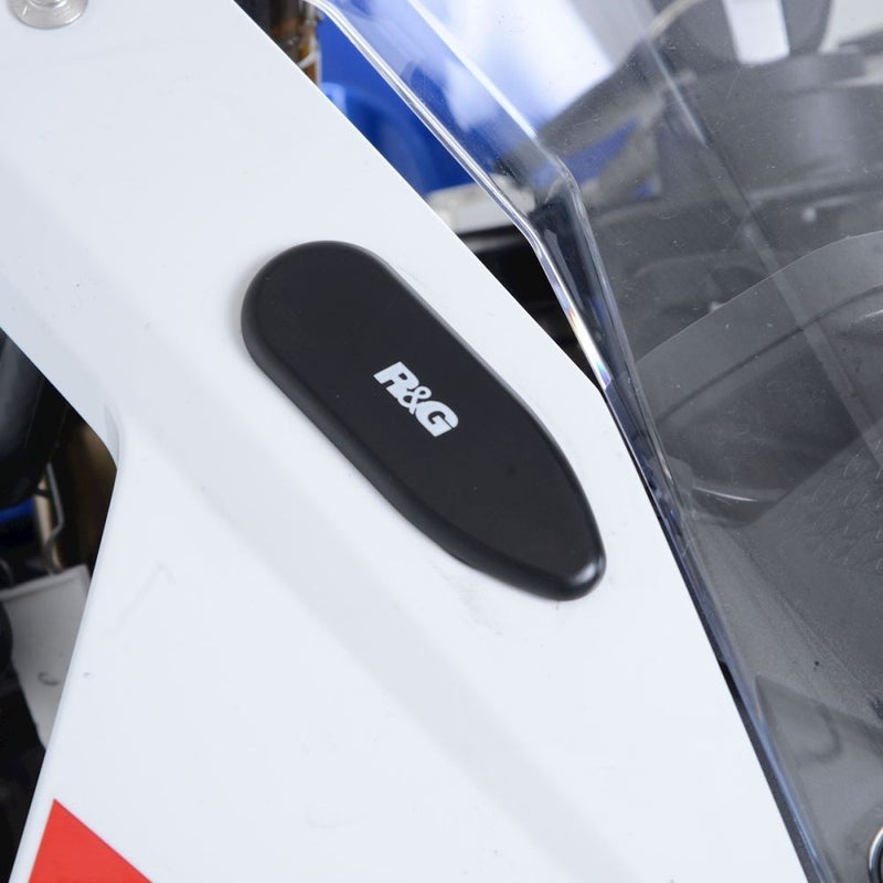 Load image into Gallery viewer, R&G Racing Black Mirror Delete Blanking Plates For 2021-2023 BMW M1000RR