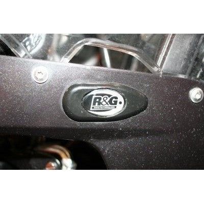 Load image into Gallery viewer, R&G Racing Black Mirror Delete Blanking Plates For 2009-2014 BMW HP4 ABS