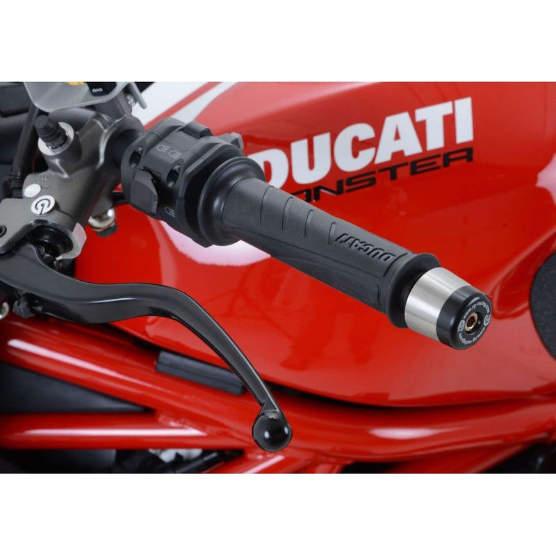 Load image into Gallery viewer, R&G Racing Black Bar End Sliders For 2022-2024 Ducati DesertX
