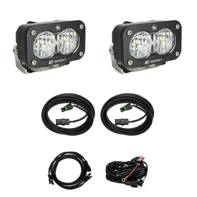 Load image into Gallery viewer, Baja Designs Reverse Light Kit Pair Dual S2 Sport Series Wide Cornering Pattern Clear Lens 448209