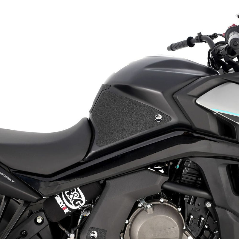 Load image into Gallery viewer, R&G Racing Black Tank Traction Grips For 2019-2024 CF-Moto 650GT EZRG2803BL