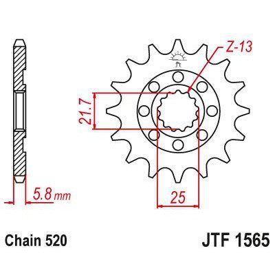Load image into Gallery viewer, JT Sprockets Front Steel Countershaft Sprocket SC 13 Tooth 13T 520 Chain