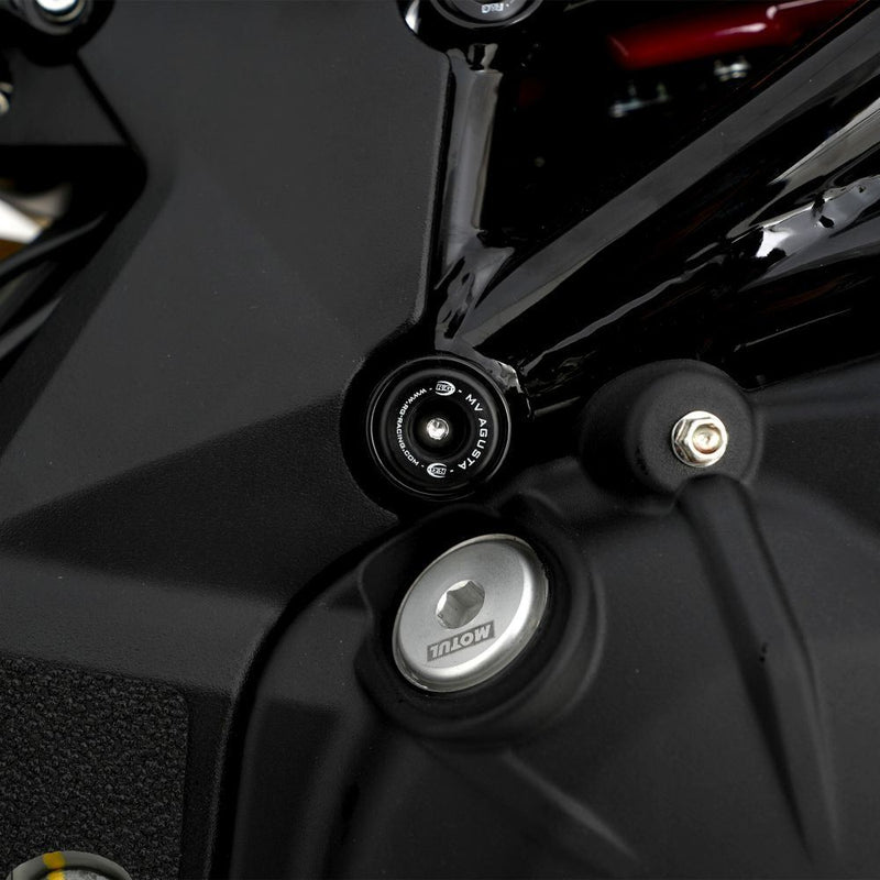 Load image into Gallery viewer, R&G Racing Black Lower Trellis Frame Plug For 2013-2016 MV Agusta Brutale 675