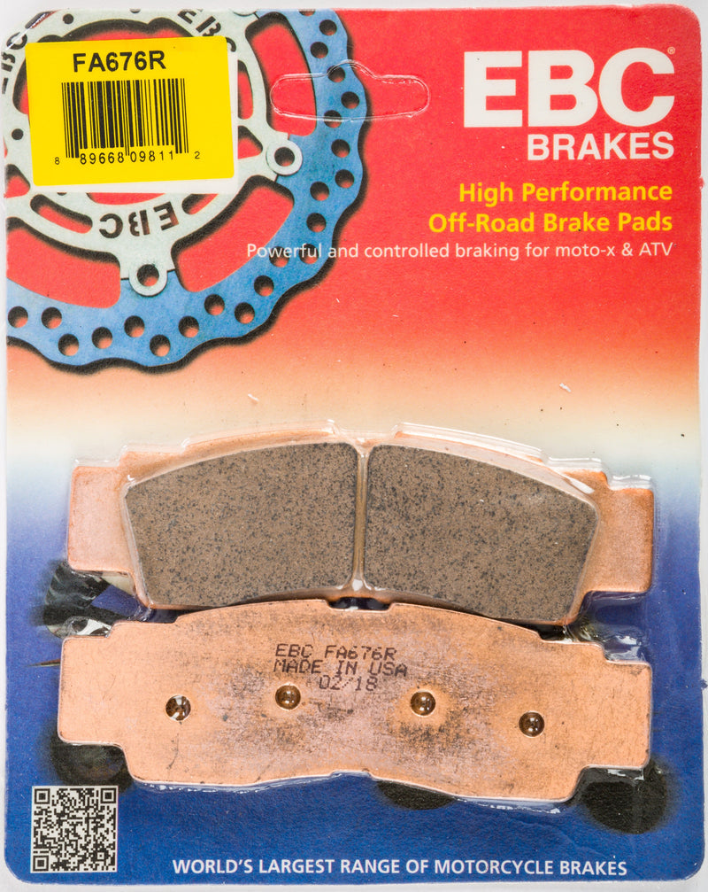 Load image into Gallery viewer, EBC 1 Pair Sintered R Series Heavy-Duty Brake Pads MPN FA676R