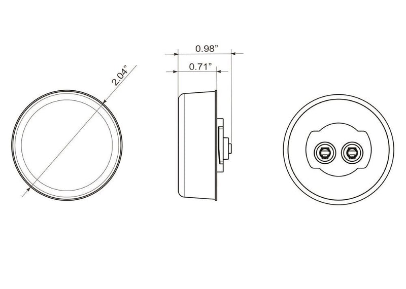 Load image into Gallery viewer, 2" Round, Amber, Grommet Mount, LED, Marker/Clearance Light