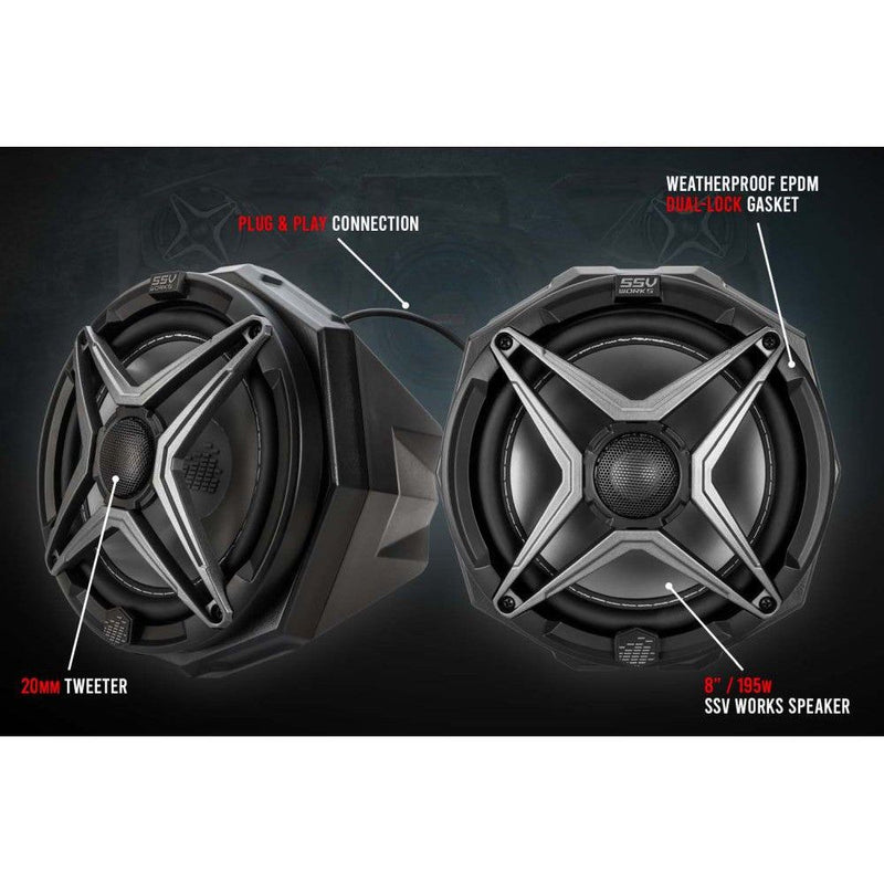 Load image into Gallery viewer, SSV Works Pro 8" Cage Mounted Speaker Pods For Polaris RZR Pro XP 2020-2022