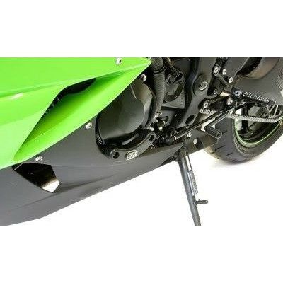 Load image into Gallery viewer, R&G Racing Black Engine Case Sliders LHS For 2009-2012 Kawasaki Ninja ZX6R ZX600R