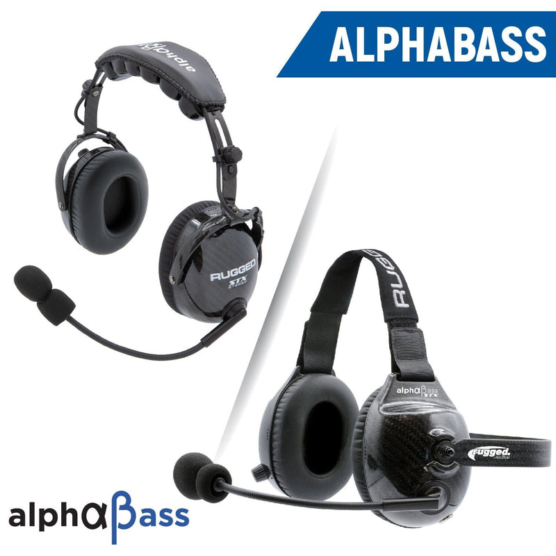 Load image into Gallery viewer, Rugged Radios AlphaBass Carbon Fiber Headset for STEREO and OFFROAD Intercoms