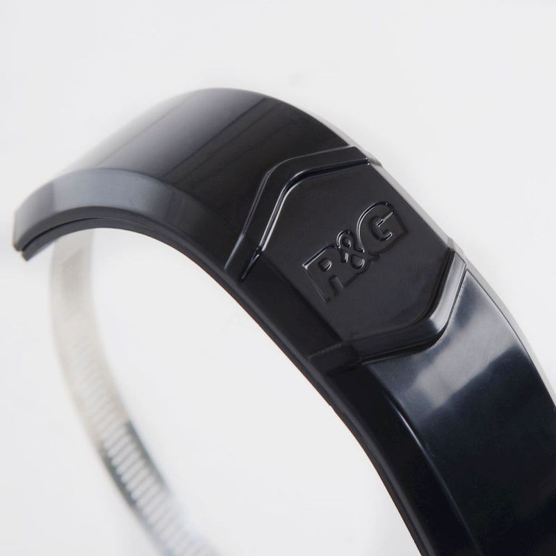 Load image into Gallery viewer, R&G Racing Black Exhaust Protector 4.5 to 5.5" Can Cover For 2008-2013 Aprilia Mana 850