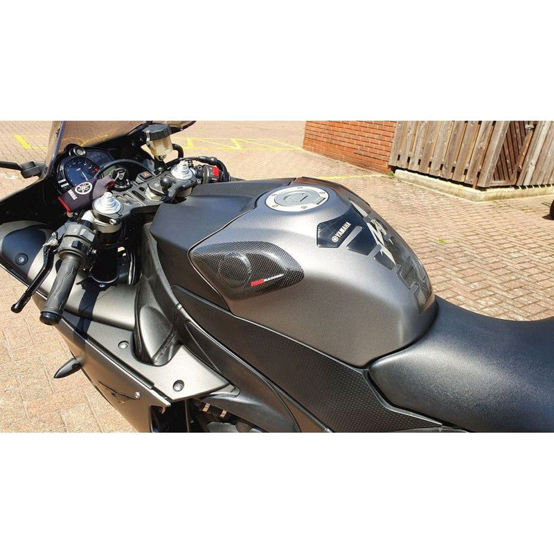 Load image into Gallery viewer, R&G Racing Carbon Fibre Tank Sliders For 2009-2014 Yamaha YZF R1 TS0006CG