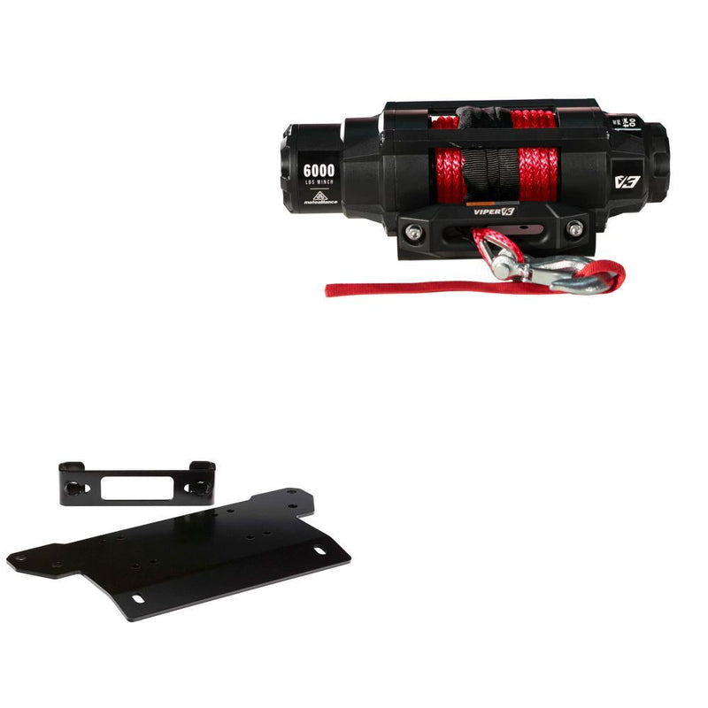 Load image into Gallery viewer, Viper 6000lbs V3 Winch Red Rope With Mount For Polaris Ranger 570 2015-2016