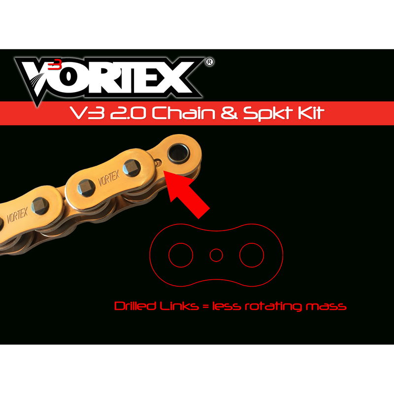 Load image into Gallery viewer, Vortex Gold GFRA G520RX3-118 Chain and Sprocket Kit 16-44 Tooth - CKG7100