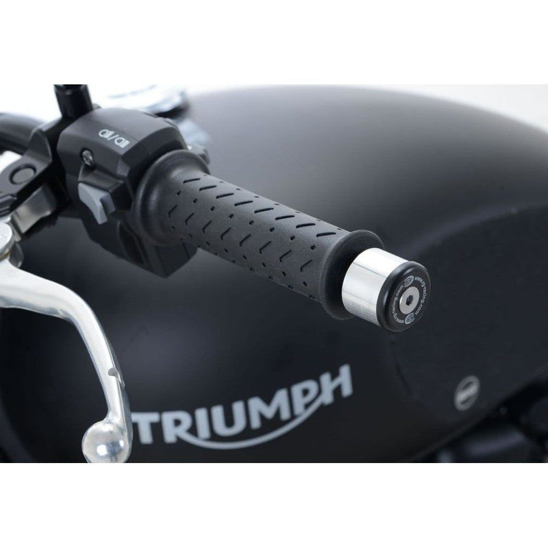 Load image into Gallery viewer, R&G Racing Black Bar End Sliders For 2019-2021 Triumph Speed Twin 1200