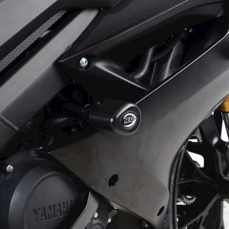 Load image into Gallery viewer, R&G Racing Black Aero Style Crash Protection Bobbins For 2019-2022 Yamaha YZF-R125