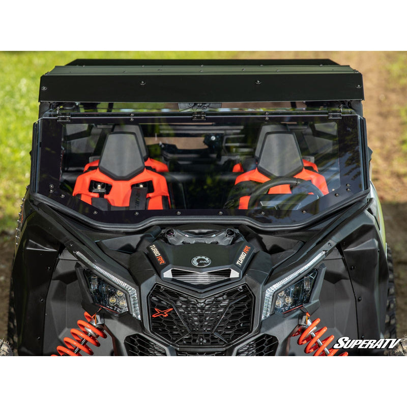 Load image into Gallery viewer, SuperATV Can-Am Maverick X3 MaxDrive Power Flip Windshield PFWS-CA-X3-70
