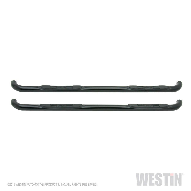 Load image into Gallery viewer, Westin E-Series 3 Inch Round Nerf Bars - Black Powder Coated Steel fits Select 2001-2011 Chevy/GMC, Silverado/Sierra, 2500HD/3500HD, Extended Cab Models