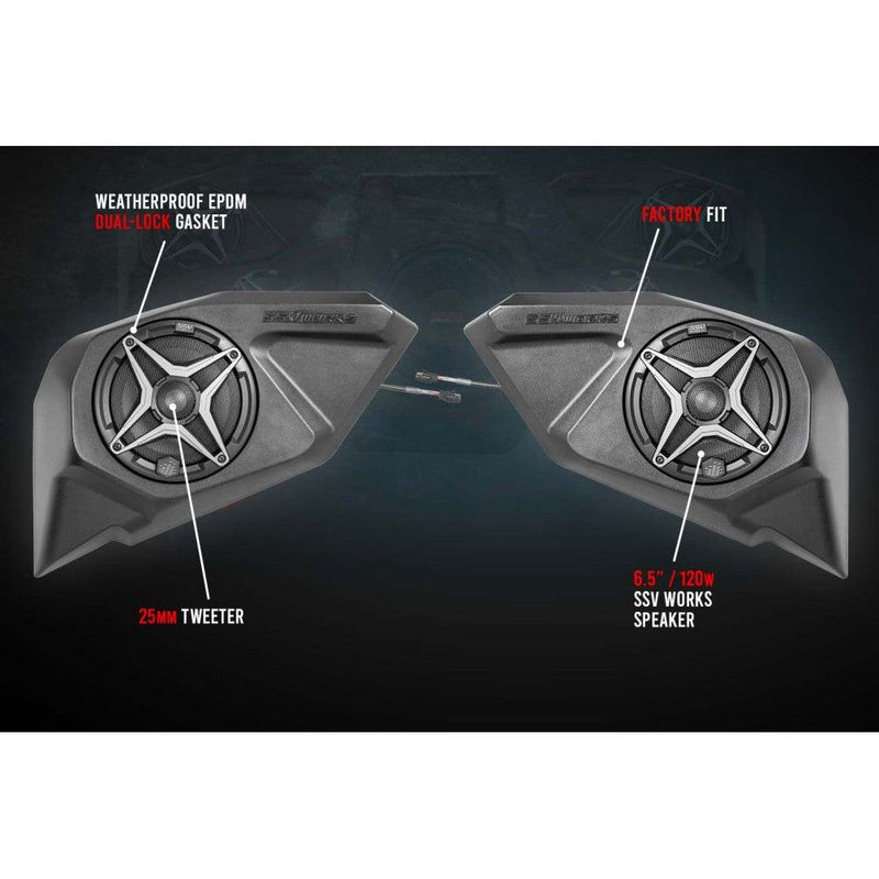 Load image into Gallery viewer, SSV Works Rear Door 6.5" Add On Kicker Speaker Pods For Polaris RZR Pro 2020-2022