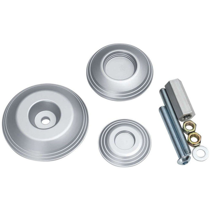Load image into Gallery viewer, Kuryakyn Lodestar Silver Rear Axle Sliders 3808