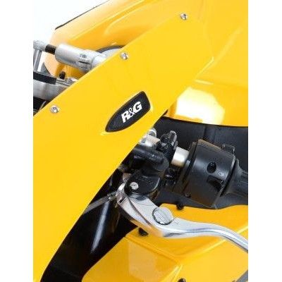 Load image into Gallery viewer, R&G Racing Black Mirror Delete Blanking Plates For 2024-2025 EBR 1190RX