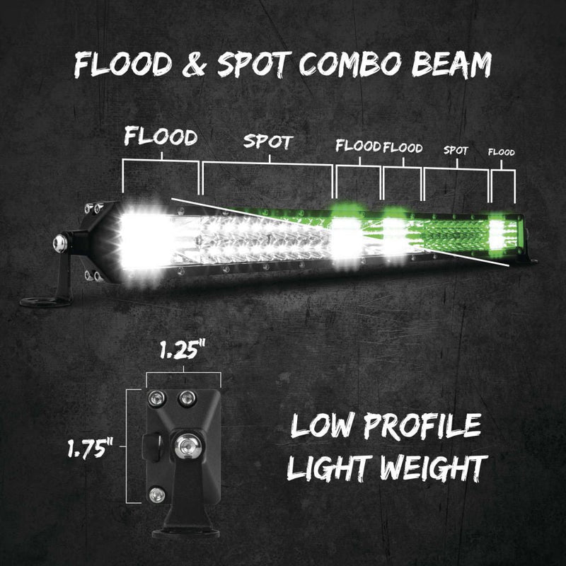 Load image into Gallery viewer, XK Glow 2-in-1 LED Light Bar Black 20" - XK063020