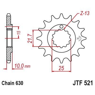 Load image into Gallery viewer, JT Sprockets Front Steel Countershaft Sprocket 15 Tooth 15T 630 Chain For Kawasaki KZ900A 1976 JTF521.15