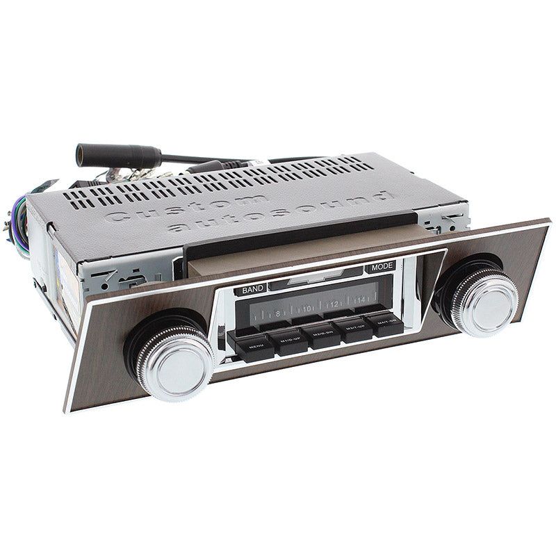 Load image into Gallery viewer, Custom Autosound 1967-68 Camaro Classic Car Stereo With Walnut Bezel