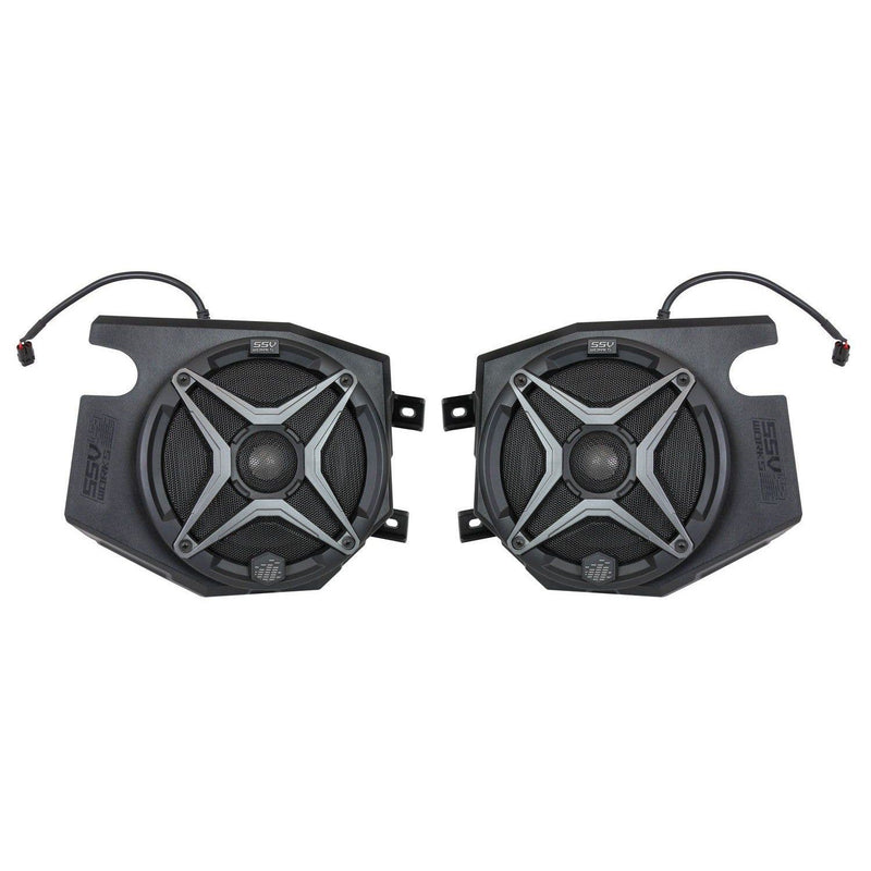 Load image into Gallery viewer, SSV Works Front Kicker 6.5" Speaker Pods With Red Grilles